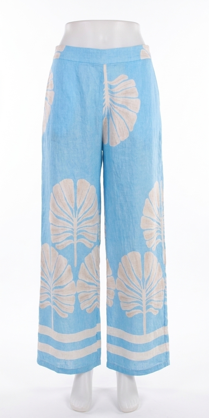 NEW GIGI MODA malta lounge wide leg pants in blue